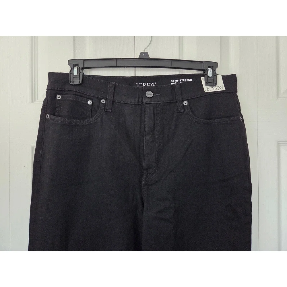 J. Crew‎ Slim Wide Jeans High Rise Womens 31 Black NWT $148 CN277